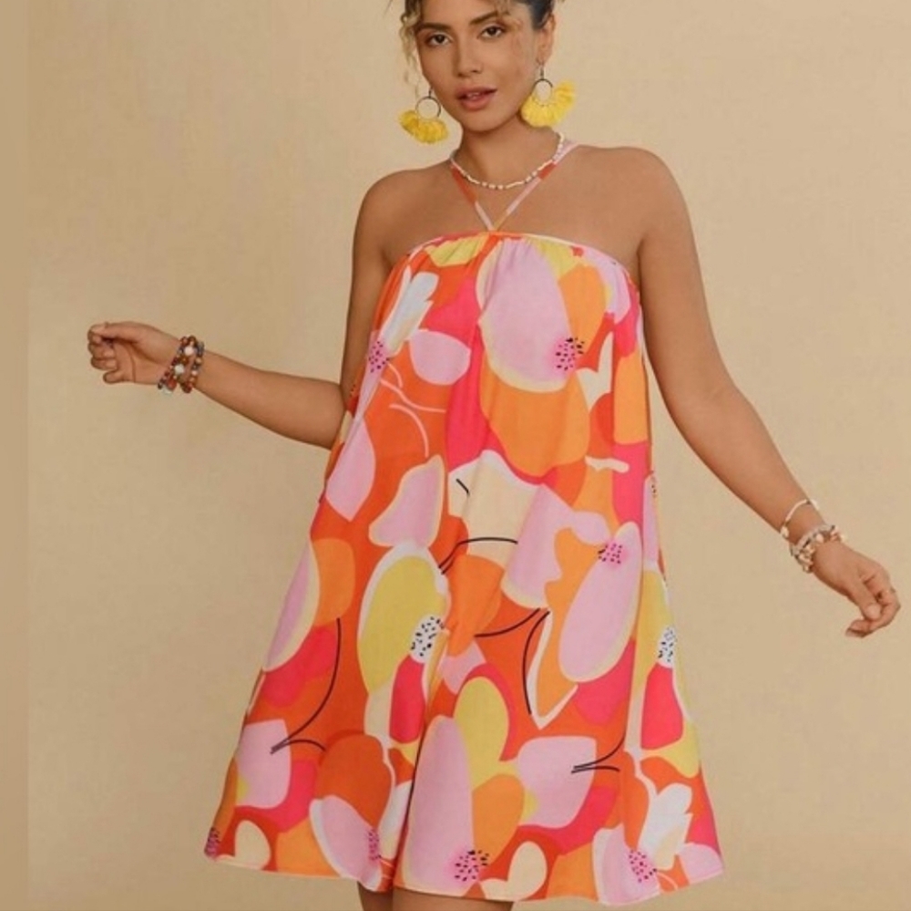Vibrant Halter Dress
